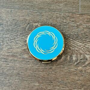 Stratton Gold and Blue Compact Mirror England